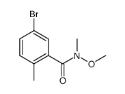 5-溴-N-甲氧基-N,2-二甲基苯甲酰胺 结构式