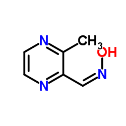 (Z)-3-甲基吡嗪-2-甲醛肟 结构式