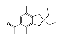 1-(2,2-二乙基-4,7-二甲基茚满-5-基)乙酮 结构式