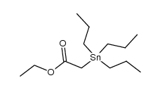 2-(三丙基锡基)乙酸乙酯 结构式