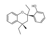 反式-2-(2,4-二乙基-3,4-二氢-4-甲基-2H-1-苯并吡喃-2-基)苯酚 结构式