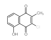 3-氯-5-羟基-2-甲基-1,4-萘二酮 结构式