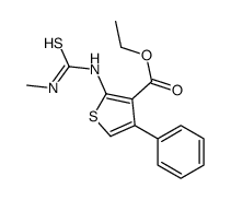 2-(甲基氨基硫代甲酰基氨基)-4-苯基噻吩-3-羧酸乙酯 结构式
