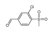 3-氯-4-甲磺酰基苯甲醛 结构式