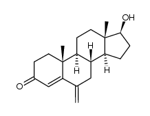 17β-羟基-6-亚甲基雄甾-4-烯-3-酮 结构式