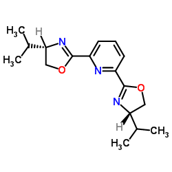 (S,S)-2,6-双(4-异丙基-2-恶唑啉-2-基)吡啶 结构式