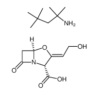 克拉维酸2-氨基-2,4,4-三甲基戊烷盐 结构式