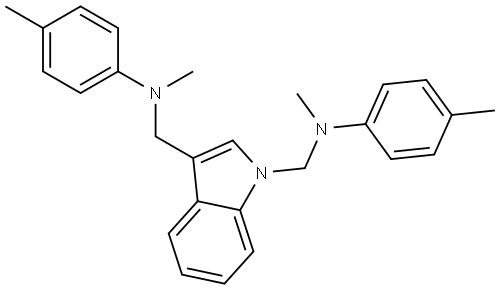 1H-吲哚-1,3-二甲胺, N1,N3-二甲基-N1,N3-双(4-甲基苯基)- 结构式