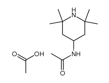 4-乙酰氨基-2,2,6,6-四甲基-1-哌啶鎓乙酸盐 结构式