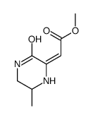 甲基(2E)-(6-甲基-3-氧代-2-哌嗪基亚基)乙酸酯 结构式