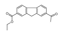 9H-Fluorene-2-carboxylic acid, 7-acetyl-, ethyl ester 结构式