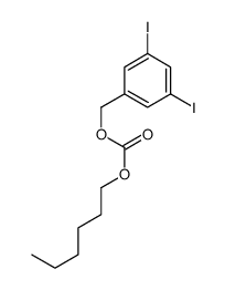 Carbonic acid hexyl 3,5-diiodobenzyl ester 结构式
