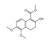 2-羟基-5,6-二甲氧基-3,4-二氢萘-1-羧酸甲酯 结构式
