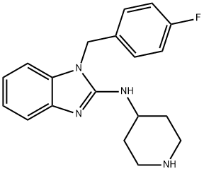 1-(4-氟苄基)-N-(哌啶-4-基)-1H-苯并[D]咪唑-2-胺 结构式