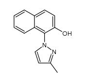 1-(3-甲基-1H-吡唑-1-基)-2-萘酚 结构式