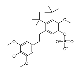 磷酸二(1,1-二甲基乙基) 2-甲氧基-5-[(1Z)-2-(3,4,5-三甲氧基苯基)乙烯基]苯基酯 结构式