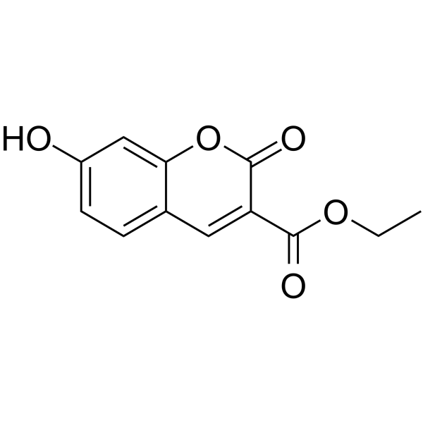 7-羟基香豆素-3-羧酸乙酯 结构式