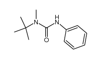 1-叔丁基-1-甲基-3-苯基脲 结构式