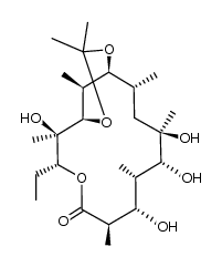 (9S)-9-二氢-9,11-O-异亚丙基红霉内酯A 结构式