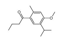 1-Butanone, 1-[4-methoxy-2-methyl-5-(1-methylethyl)phenyl]- 结构式