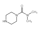哌嗪-1-羧酸二甲胺 结构式