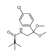(R)-N-tert-butanesulfinyl 2-(4-chlorophenyl)-2,2-dimethoxyethylamine 结构式