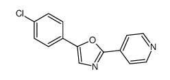 5-(4-氯苯基)-2-吡啶-4-基-1,3-恶唑 结构式
