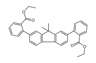 2,2'-(9,9-二甲基-9H-芴-2,7-二基)二苯甲酸二乙酯 结构式