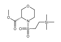 (S)-4-(2-三甲基硅基乙基磺酰基)吗啉-3-羧酸甲酯 结构式