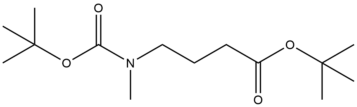 4-((叔丁氧羰基)(甲基)氨基)丁酸叔丁酯 结构式