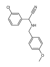 2-(3-氯苯基)-2-((4-甲氧基苄基)氨基)乙腈 结构式