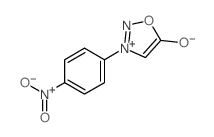 3-(4-硝基苯基)-1,2,3-恶二唑-3-鎓-5-醇盐 结构式