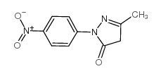 3-甲基-1-(4-硝基苯)-5-吡唑啉酮 结构式