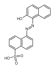 5-(2-羟基-1-萘基偶氮)-1-萘磺酸 结构式