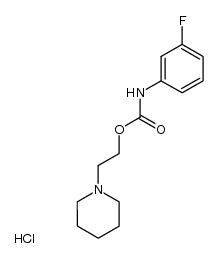 2-(1-哌啶基)乙基(3-氟苯基)氨基甲酸酯盐酸盐 结构式