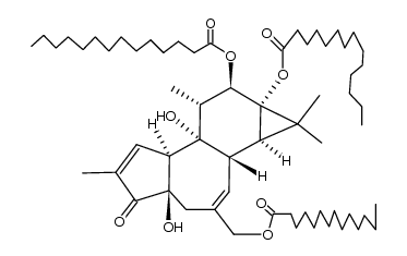 佛波醇-12,13,20-三肉豆蔻酸酯 结构式