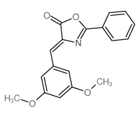 4-[(3,5-二甲氧基苯基)亚甲基]-2-苯基-1,3-恶唑-5(4H)-酮 结构式