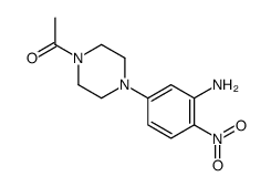 1-乙酰基-4-(3-氨基-4-硝基苯基)哌嗪 结构式