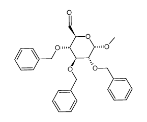 α-D-gluco-Hexodialdo-1,5-pyranoside, methyl 2,3,4-tris-O-(phenylmethyl)- 结构式