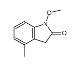 1-甲氧基-4-甲基吲哚啉-2-酮 结构式