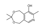3,3,8-三甲基-1,5-二氢-[1,3]二氧杂环庚并[5,6-c]吡啶-9-醇 结构式
