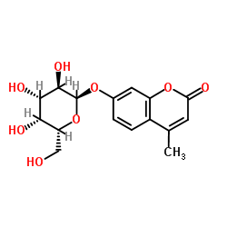 4-甲基伞形酮-Alpha-D-吡喃半乳糖苷 结构式