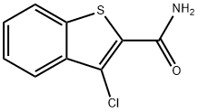 3-氯苯并[b]噻吩-2-甲酰胺 结构式