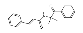 N-(2-甲基-1-氧代-1-苯基丙-2-基)肉桂酰胺 结构式