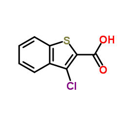 3-氯苯并(B)噻吩-2-羧酸 结构式