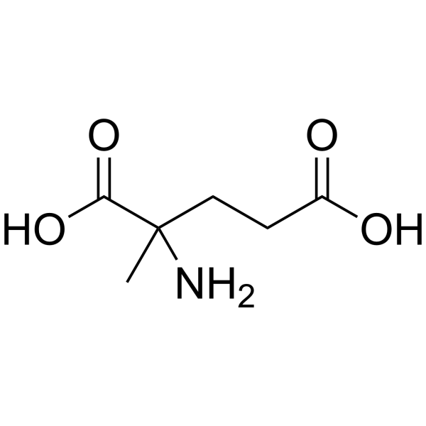 α-甲基谷氨酸 结构式