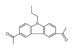 3,6-二乙酰基-9-丙基-9H-咔唑 结构式