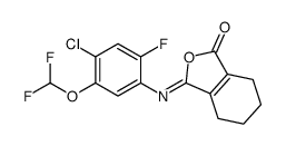 1(3H)-Isobenzofuranone, 3-[[4-chloro-5-(difluoromethoxy)-2-fluorophenyl]imino]-4,5,6,7-tetrahydro- 结构式