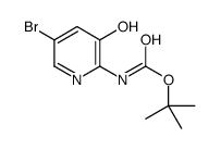 5-溴-3-羟基吡啶-2-基氨基甲酸叔丁酯 结构式