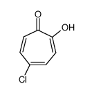 5-氯-2-羟基-2,4,6-环庚三烯-1-酮 结构式